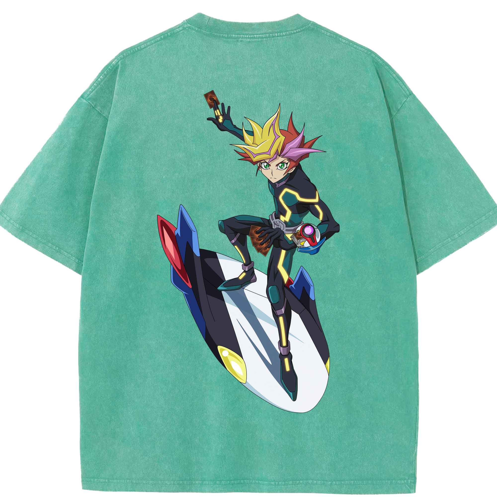 （画像用） 遊☆戯☆王 Yu-Gi-Oh! 綿100% ヴィンテージ風 半袖Tシャツ（背面プリント）